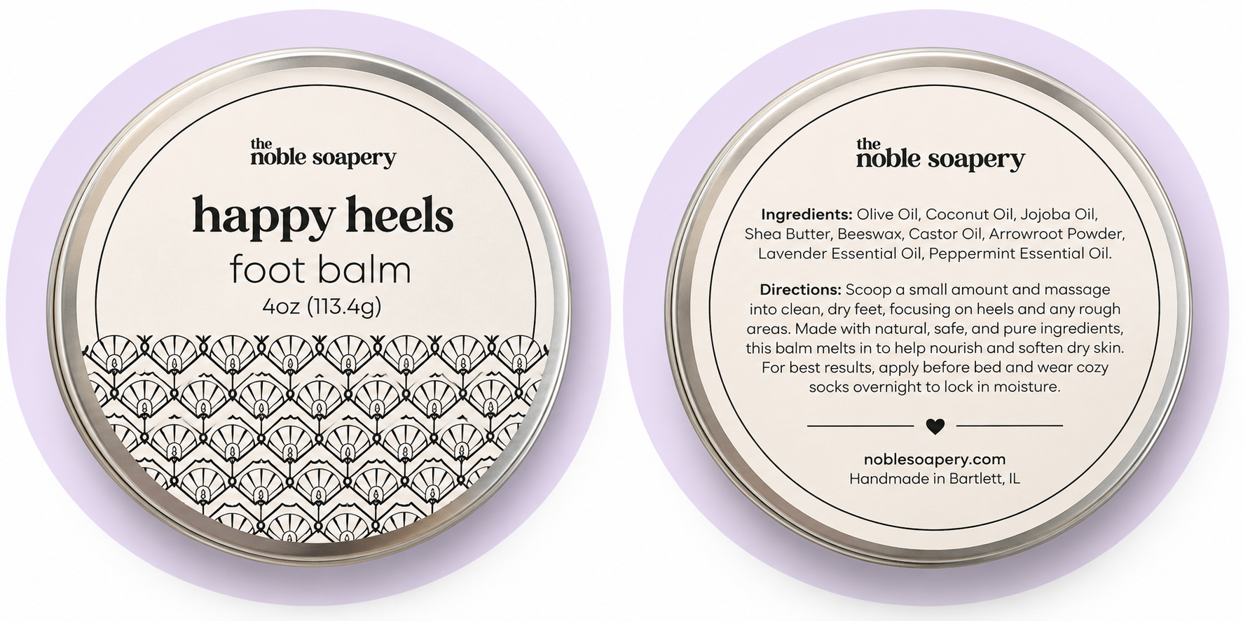 Happy Heels Foot Balm | Moisturizing Heel Balm | The Noble Soapery
