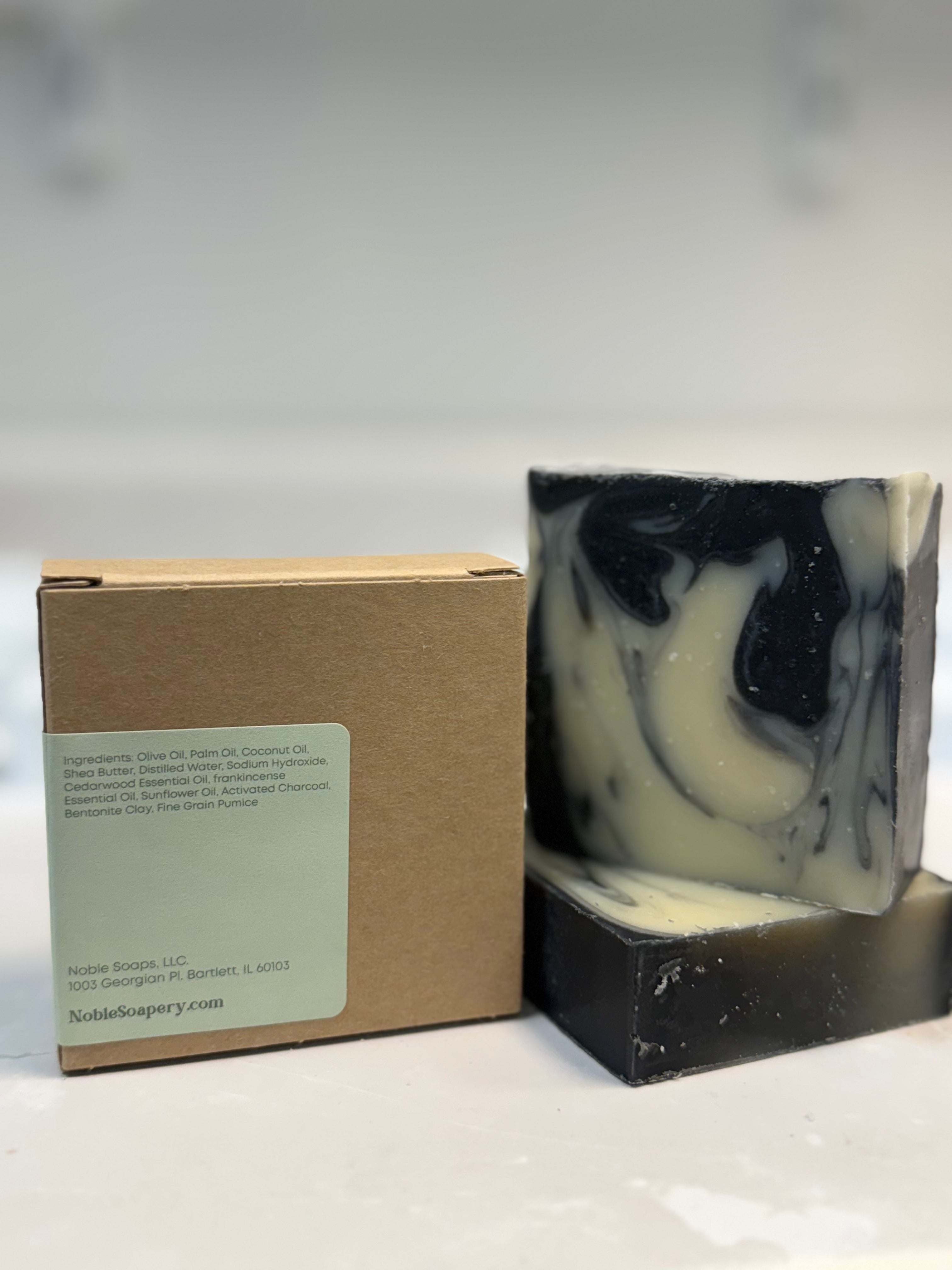 Frankincense & Cedar Wood Shave Bar with Charcoal