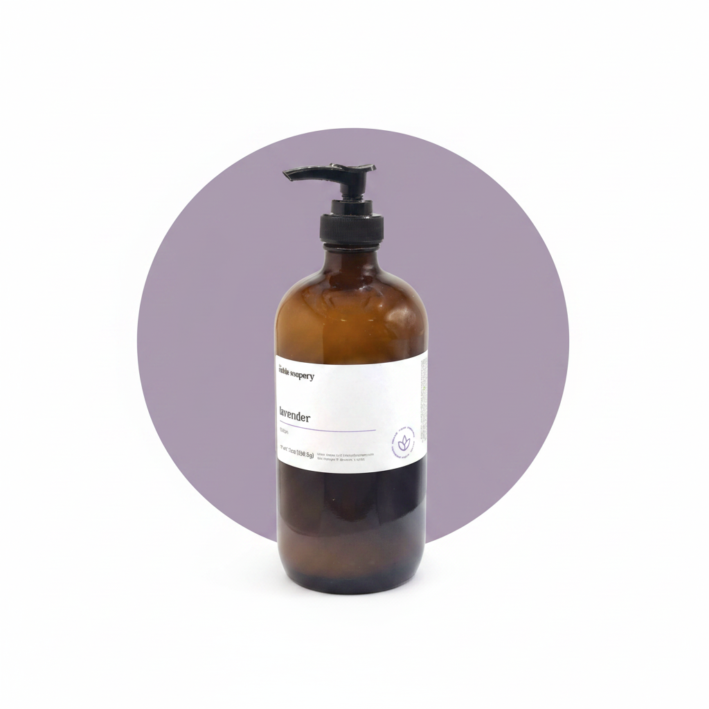 Noble Soapery Lavender Lotion on lavender circle